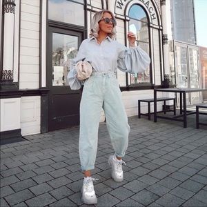 COPY - Zara Beige slouchy pants Size 2